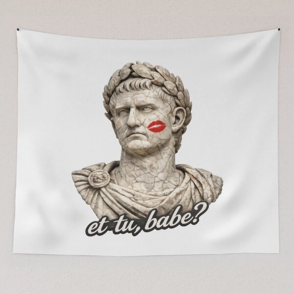 Item preview, Classical Roman Bust with Kiss Mark designed and sold by jgvisualarts.