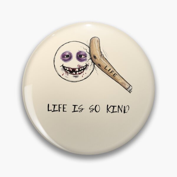 Item preview, Life is So Kind - Sarcastic Beaten Smiley Face designed and sold by Stefanrajzer.