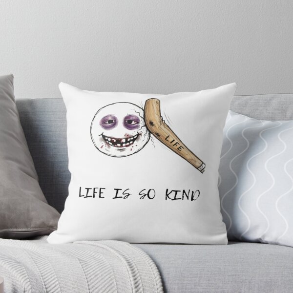 Item preview, Life is So Kind - Sarcastic Beaten Smiley Face designed and sold by Stefanrajzer.