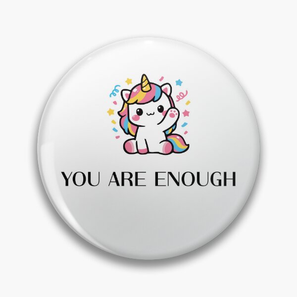 Item preview, You Are Enough Inspirational Positive Affirmation Design designed and sold by Patina & Pixel.