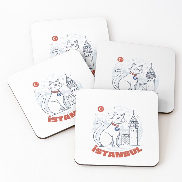 Item preview, Istanbul Cat & Galata Tower - Turkish Evil Eye Nazar Illustration  designed and sold by asliberry.