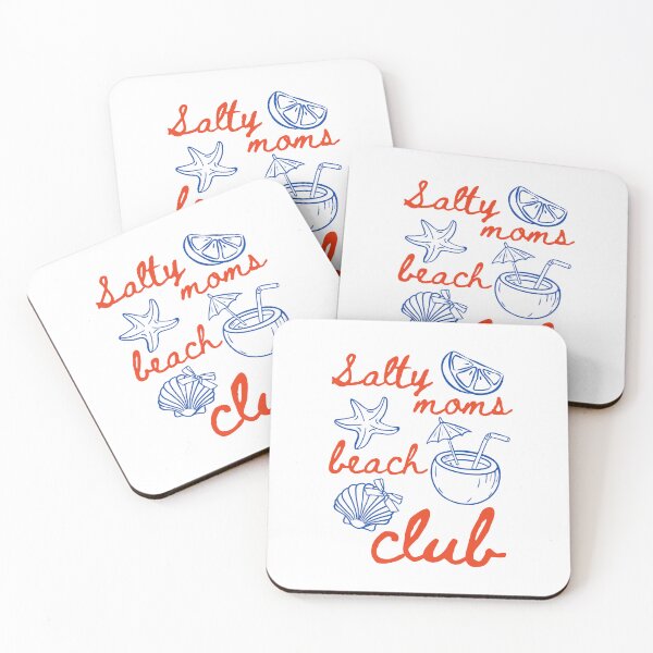 Item preview, Red & Blue Hand Drawn Salty Moms Beach Club designed and sold by emrdesigns.