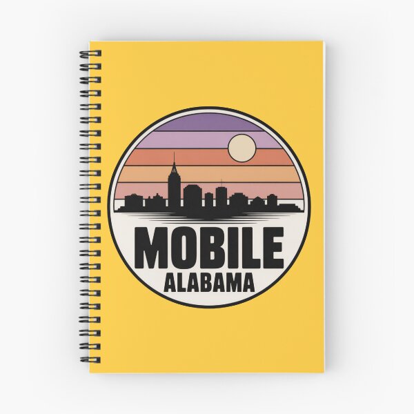 Item preview, Mobile Alabama: Retro Sunset Circle Skyline designed and sold by CircinusStore.