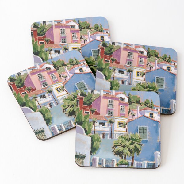 Item preview, Vibrant Mediterranean Hillside Houses Painting designed and sold by Steve Haskamp.