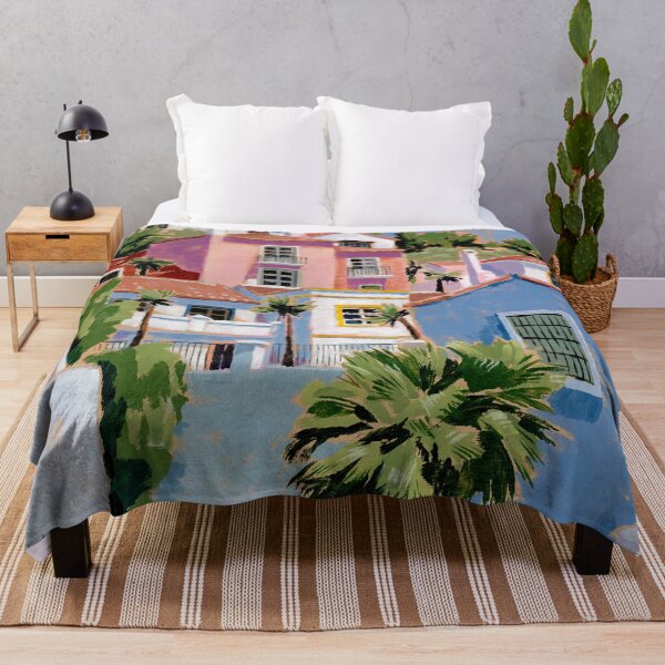 Item preview, Vibrant Mediterranean Hillside Houses Painting designed and sold by Steve Haskamp.
