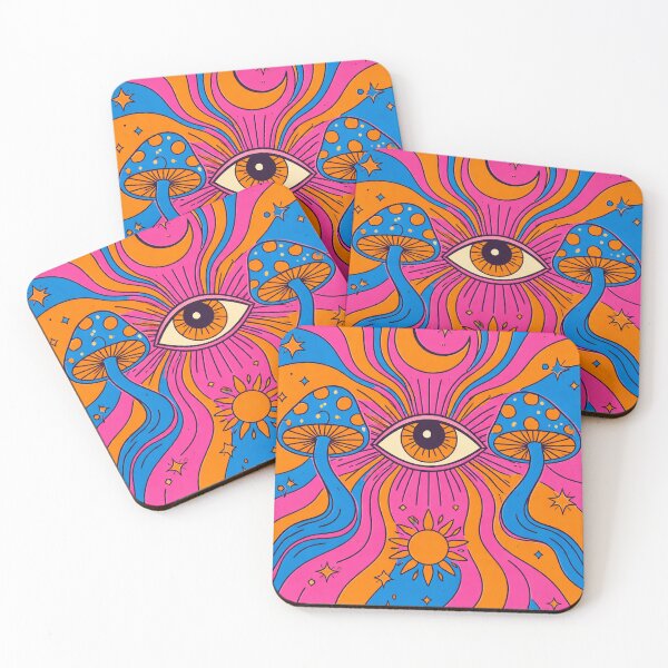 Item preview, Psychedelic Minimal Eye Art – Trippy Three Color Retro Abstract Design designed and sold by DrizzyV.