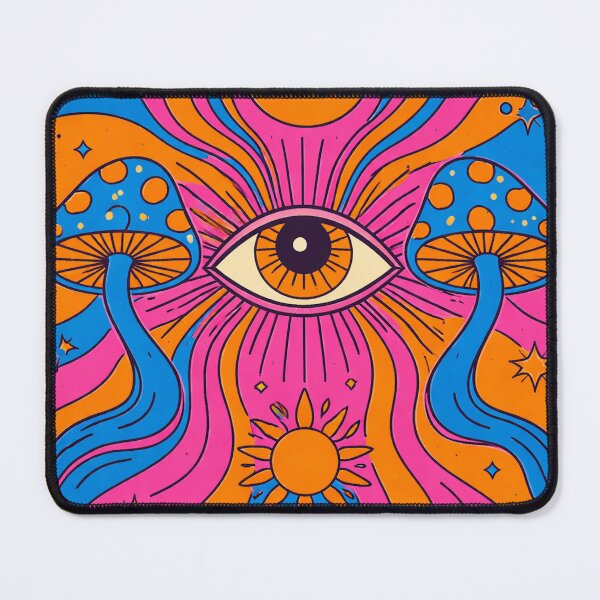 Item preview, Psychedelic Minimal Eye Art – Trippy Three Color Retro Abstract Design designed and sold by DrizzyV.