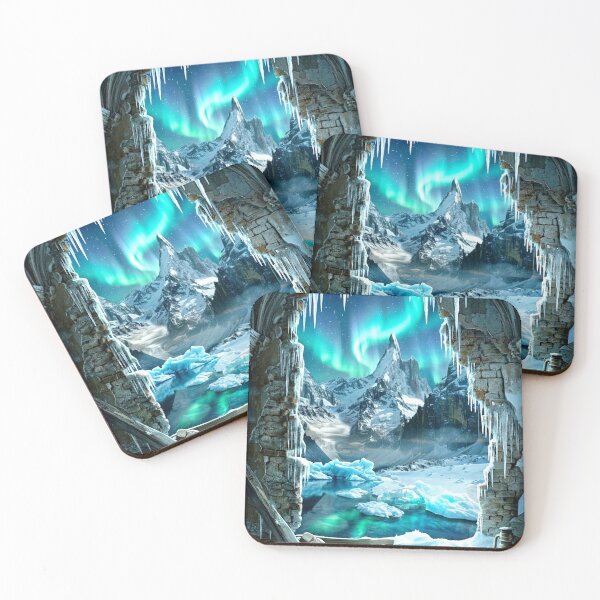 Item preview, surreal landscape ice mountains wall breakthrough dream inner life designed and sold by G-M-Designs.