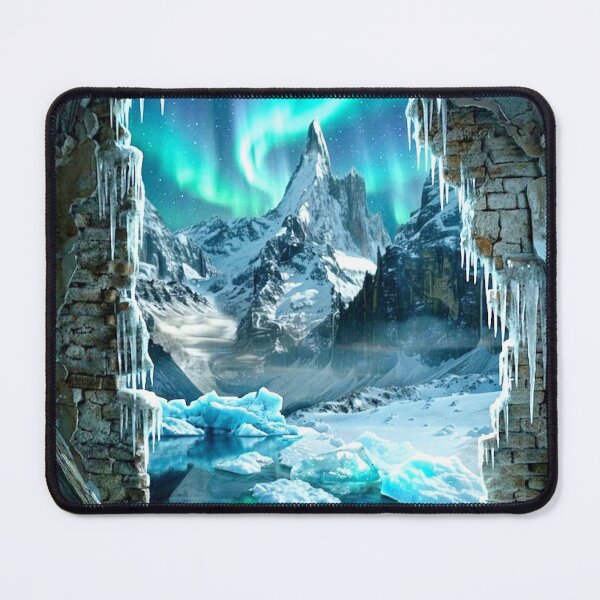 Item preview, surreal landscape ice mountains wall breakthrough dream inner life designed and sold by G-M-Designs.