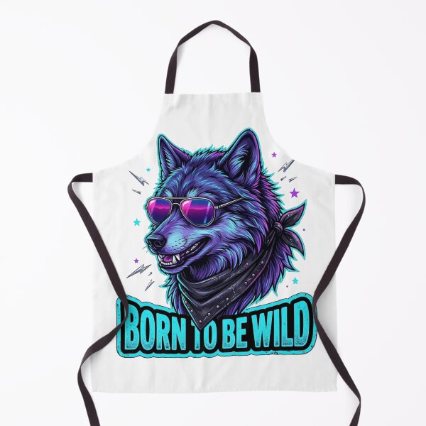 Item preview, Born to be Wild Wolf Biker - Neon Street Art - Birthday Gift for Dad, Mom, or Friend designed and sold by Hinata04.