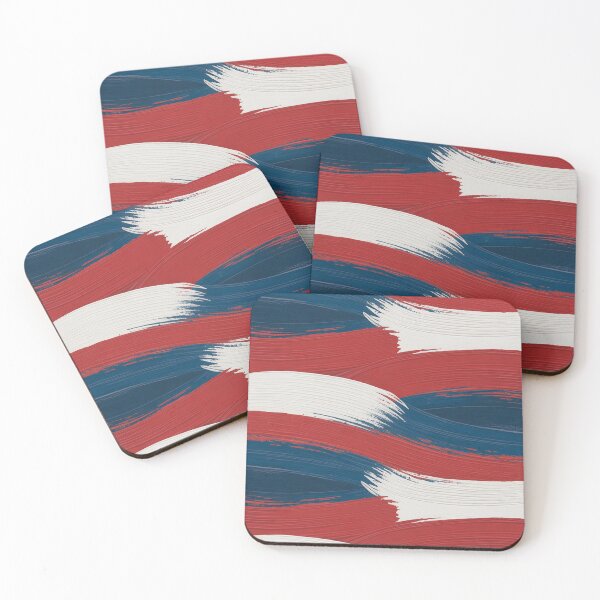 Item preview, Patriotic Brush Stroke Stripe Pattern Seamless Red White Blue Painted Design designed and sold by OldGloryForge.