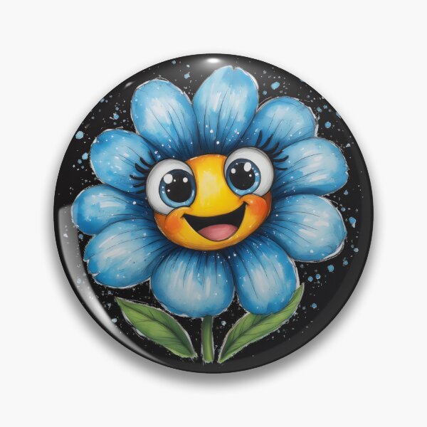 Item preview, Blue Daisy Smile Series #1 designed and sold by Poppflix-TM.