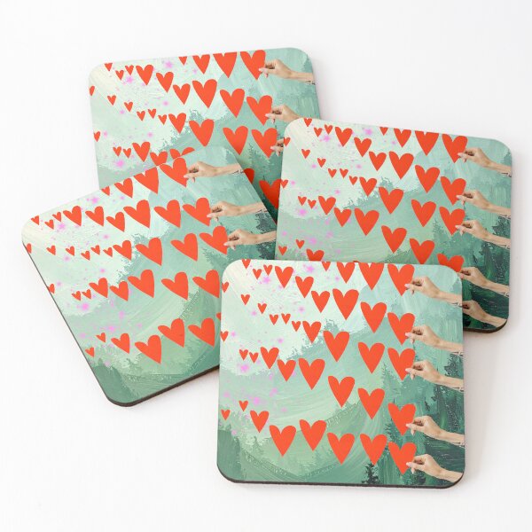 Item preview, Wilderness Flying Hearts Collage Art designed and sold by AnimaliaStar.