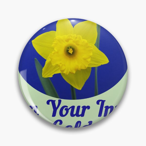 Item preview, Daffodil Flower in Blue Ellipse - Own Your Inner Gold designed and sold by JurateArt-DK.