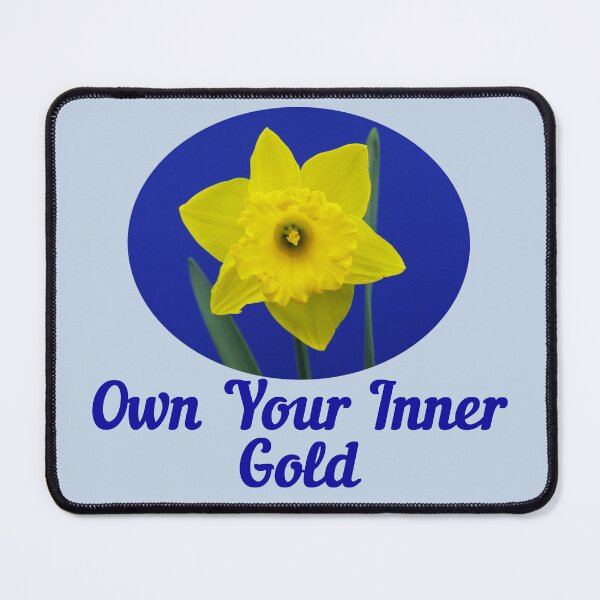 Item preview, Daffodil Flower in Blue Ellipse - Own Your Inner Gold designed and sold by JurateArt-DK.