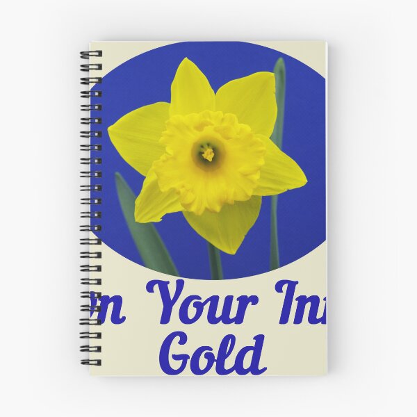 Item preview, Daffodil Flower in Blue Ellipse - Own Your Inner Gold designed and sold by JurateArt-DK.