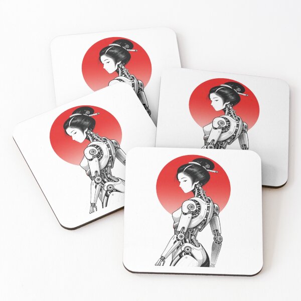 Item preview, Cyberpunk Geisha Android Japanese Aesthetic Art designed and sold by VibeFactoryOfc.