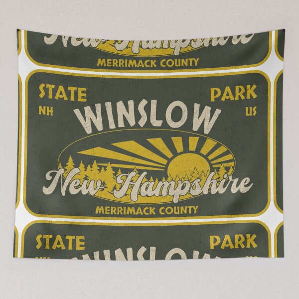 Item preview, Winslow State Park, Merrimack County, New Hampshire, badge design designed and sold by Wanderful-roads.