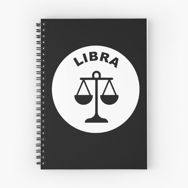 Item preview, Libra Scales - Zodiac Sign In Negative Circle Bold Art designed and sold by The Bold Line Studio.