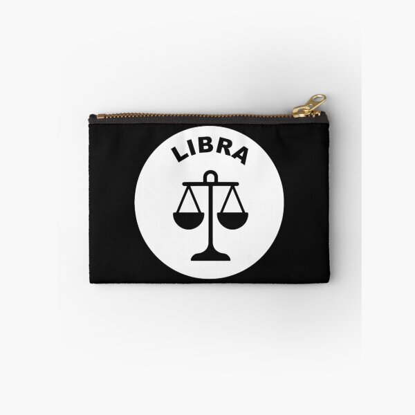 Item preview, Libra Scales - Zodiac Sign In Negative Circle Bold Art designed and sold by The Bold Line Studio.