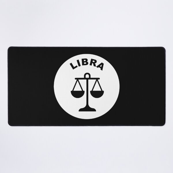 Item preview, Libra Scales - Zodiac Sign In Negative Circle Bold Art designed and sold by The Bold Line Studio.