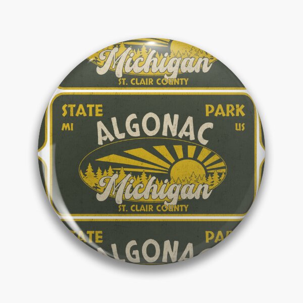Item preview, Algonac State Park, St. Clair County, Michigan, badge design designed and sold by Wanderful-roads.