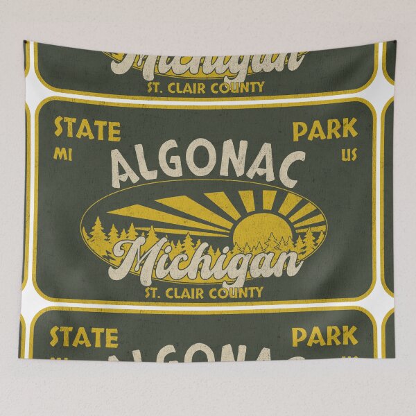 Item preview, Algonac State Park, St. Clair County, Michigan, badge design designed and sold by Wanderful-roads.