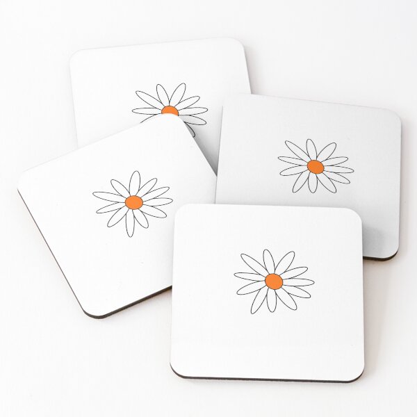 Item preview, Margarita de colores universitarios con pétalos blancos y centro naranja designed and sold by depressedmedstu.