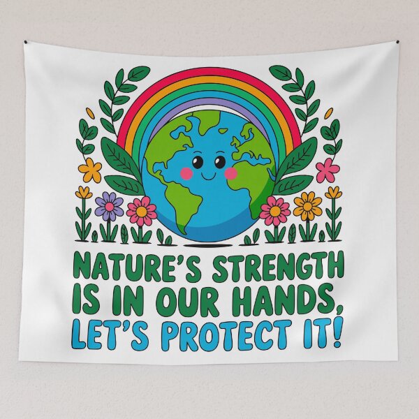 Item preview, Nature's Strength Is In Our Hands, Let's Protect It! Earth Day Environmental Conservation designed and sold by artcultreone.