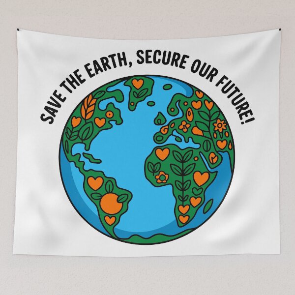Item preview, Save The Earth, Secure Our Future! Environmental Activist Planet Conservation designed and sold by artcultreone.