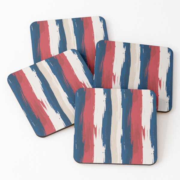 Item preview, Patriotic Brush Stroke Stripe Pattern Seamless Red White Blue Painted Design designed and sold by OldGloryForge.