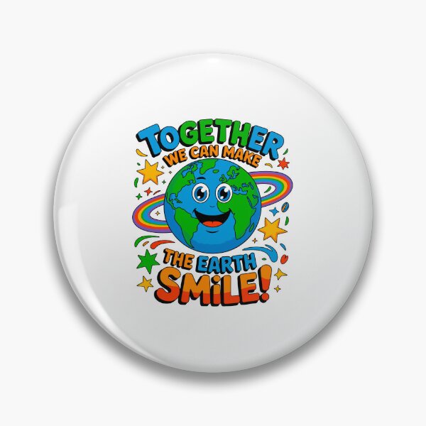Item preview, Together We Can Make The Earth Smile! Environmental Protection Earth Day Activism designed and sold by artcultreone.