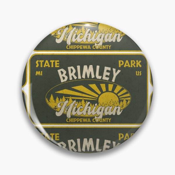 Item preview, Brimley State Park, Chippewa County, Michigan, badge design designed and sold by Wanderful-roads.