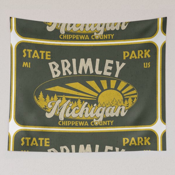 Item preview, Brimley State Park, Chippewa County, Michigan, badge design designed and sold by Wanderful-roads.