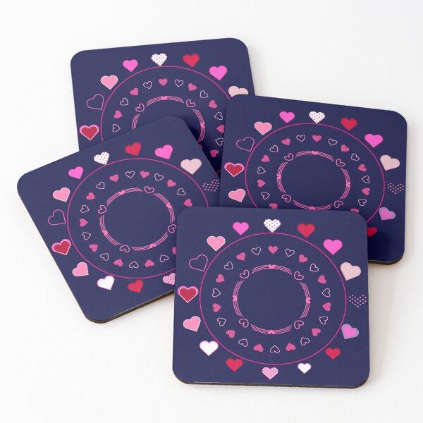 Item preview, Heart Mandala Mix - Pink and Red Valentine Circle designed and sold by SolutionsArt.