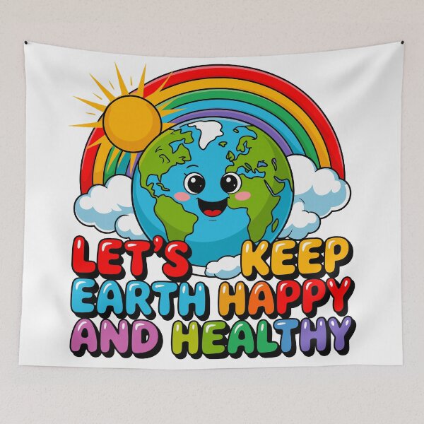 Item preview, Let's Keep Earth Happy And Healthy Earth Day Environmental Planet Protection designed and sold by artcultreone.