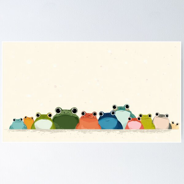 Item preview, Frogs gather at the pond for fun designed and sold by anytka.