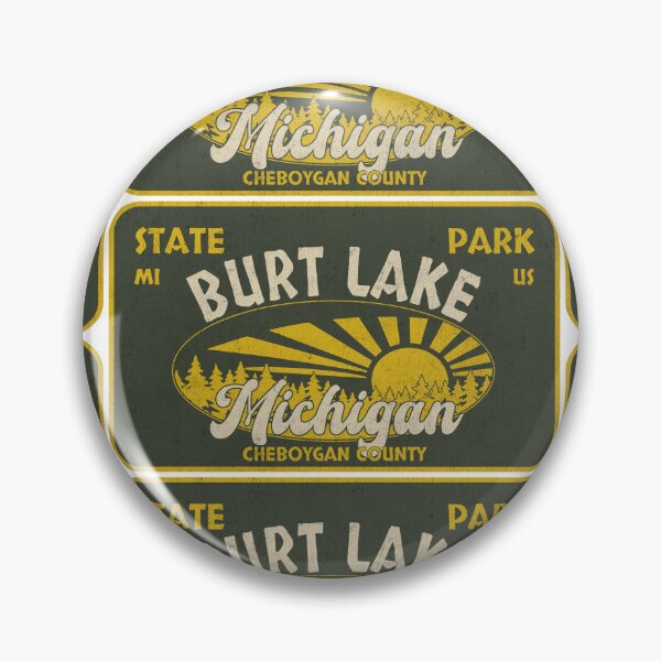 Item preview, Burt Lake State Park, Cheboygan County, Michigan, badge design designed and sold by Wanderful-roads.
