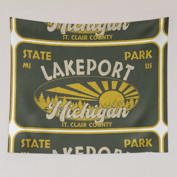 Item preview, Lakeport State Park, St. Clair County, Michigan, badge design designed and sold by Wanderful-roads.