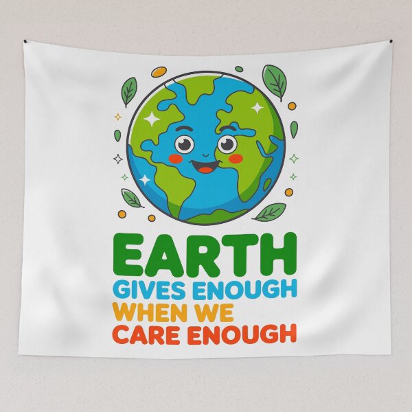 Item preview, Earth Gives Enough When We Care Enough Earth Day Environmentalist Conservation designed and sold by artcultreone.