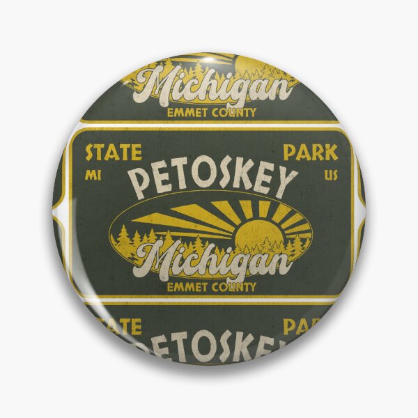 Item preview, Petoskey State Park, Emmet County, Michigan, badge design designed and sold by Wanderful-roads.