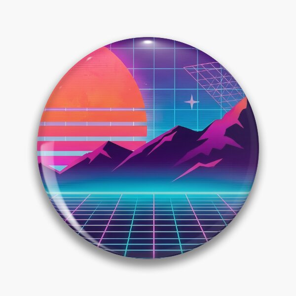 Item preview, Retro Synthwave Neon Grid Sunset - Cyberpunk 80s Futuristic Landscape designed and sold by GreatPeopleMind.
