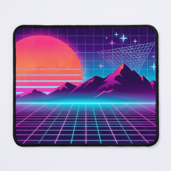 Item preview, Retro Synthwave Neon Grid Sunset - Cyberpunk 80s Futuristic Landscape designed and sold by GreatPeopleMind.