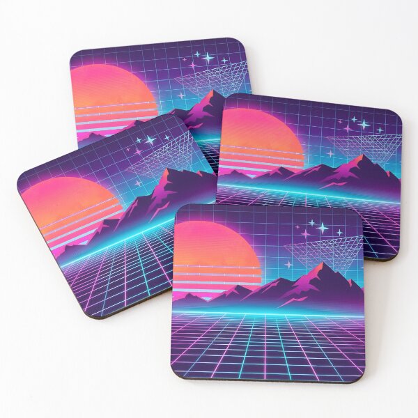 Item preview, Retro Synthwave Neon Grid Sunset - Cyberpunk 80s Futuristic Landscape designed and sold by GreatPeopleMind.