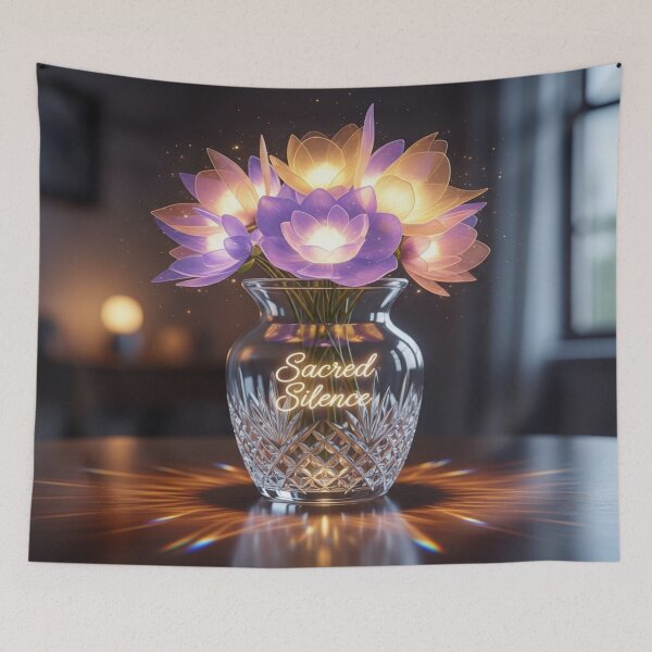 Item preview, Sacred Silence – Glowing Floral Vase Design designed and sold by Cristhian Almanza.