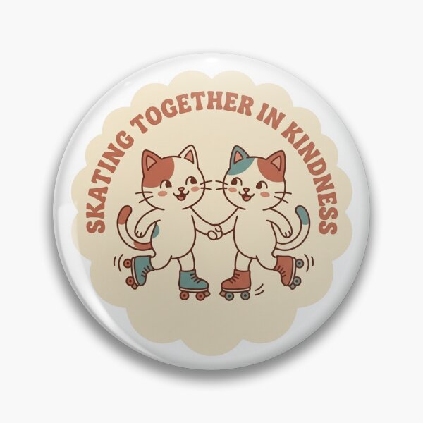 Item preview, Skating Together in Kindness: Cute Roller Cats designed and sold by KindPushCo.