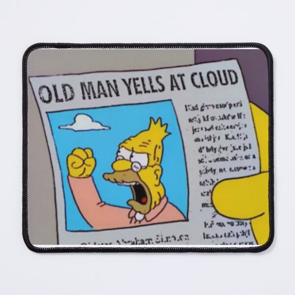 Item preview, Anciano Grita a la Nube Meme Clásico del Abuelo Simpson designed and sold by DohLab.