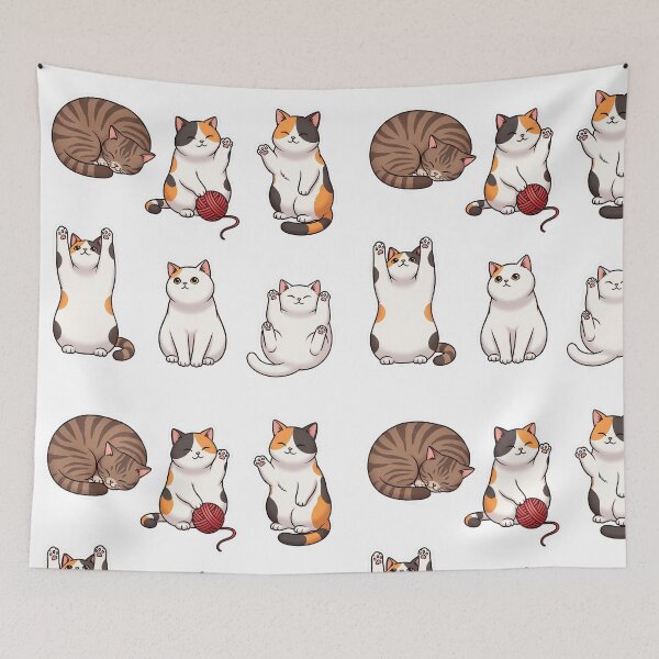 Item preview, Adorable Cat Stickers Set - Funny Feline Friends designed and sold by PopDesignStyle.