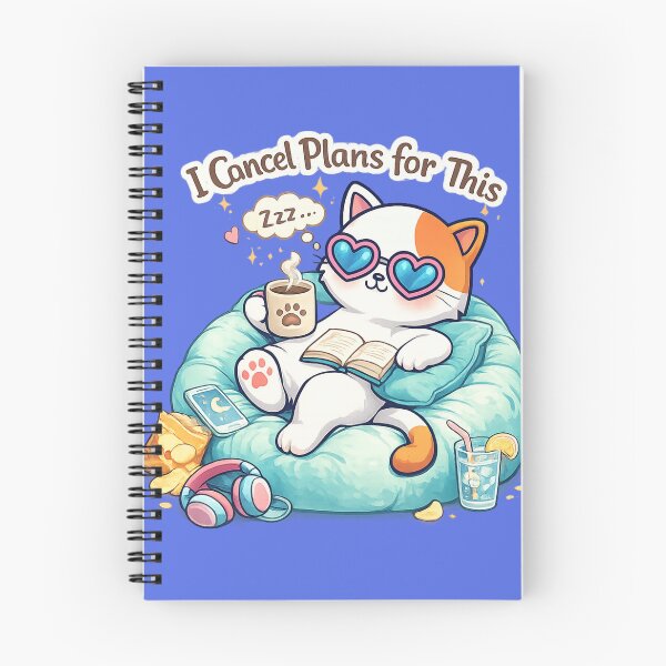 Item preview, Introvert Cat Sticker – “I Cancel Plans for This”, Cozy Cute Cat Relaxing Design designed and sold by sumodesign.