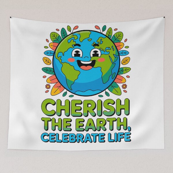 Item preview, Cherish The Earth Celebrate Life Environmental Activist Planet Supporter Nature Lover designed and sold by artcultreone.